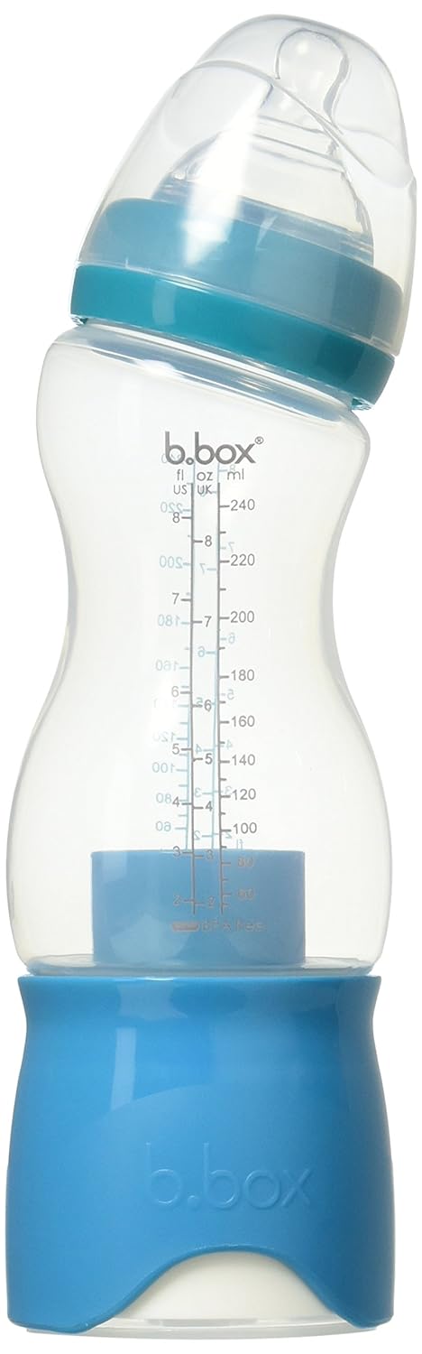 b.box Baby Bottle + Dry Formula Dispenser | Color: Lime Twist | 8 oz. | BPA-Free| Phthalates & PVC Free| Dishwasher Safe : B Box : Baby