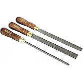 Narex 854252 3 Piece Set Fine Cut Round Rattail, Half Round and Rectangular 200 mm Cabinetmaker Wood Rasp