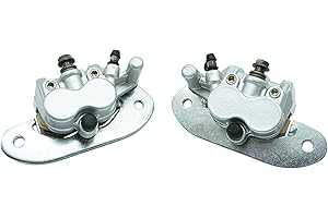 M MATI Rear Left Right Brake Calipers & Pads for Yamaha Rhino 700 YXR700 Viking 700 YXM700 YXC700 Wolverine YXE70 YXF85 1XD-2580W-00-00 1XD-2580V-00-00