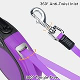 Taglory Retractable Dog Lead 5 m Purple, Anti-Tangle 360° No-Tangle Leash view 5