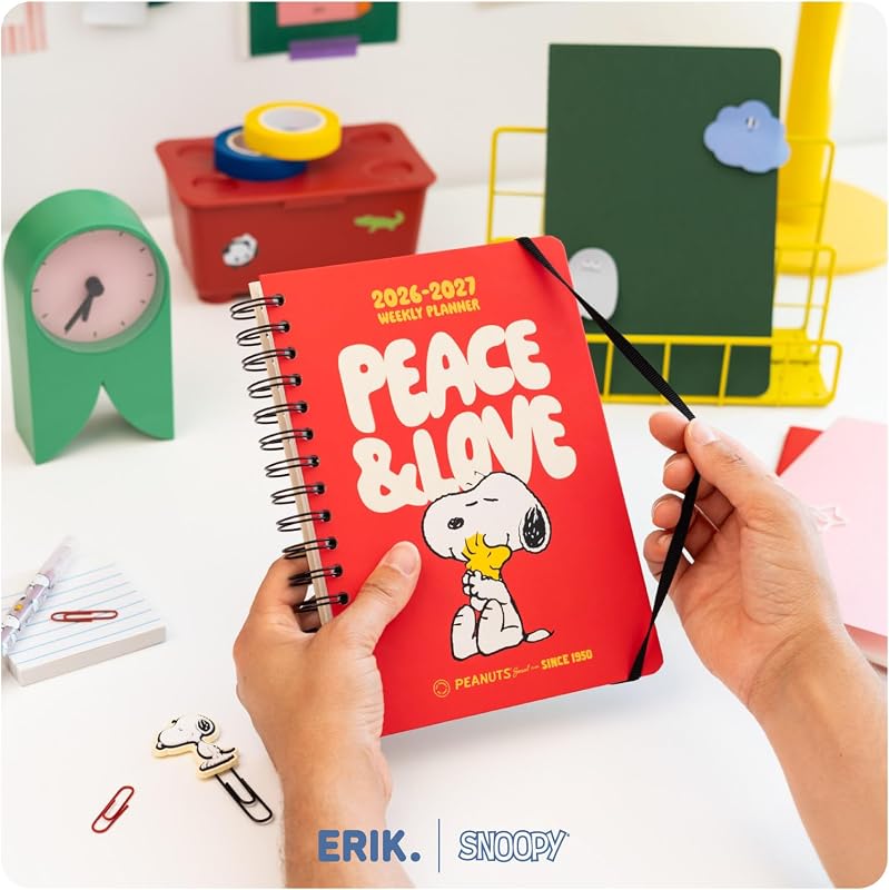 Agenda Snoopy 2026 2027 Semana Vista