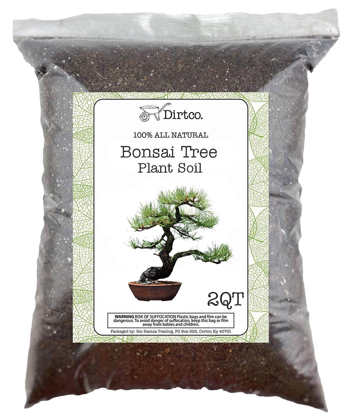 Bonsai Soil - All-Purpose Bonsai Tree Soil Mix, All-Natural Organic Material Great for All Bonsai Trees Nutrient-Rich Bonsai Soil Mixture (2qts)