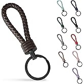 SERASAR | Leather Keychain [Strong] - with Additional Stainless Steel Key Ring for Small Keys - with Gift Box