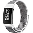 AVOD Nylon Watch Bands Compatible with Fitbit Charge 4/Charge 3/SE, Soft Replacement Wristband Breathable Sport Strap with Band for Women Men