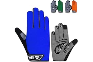 WFX Cycling Gloves Toddler Mountain Bike Handlebar Grips Gel Padding Full Finger Baseball Glove Workout Football Gloves Youth Boys 8-12 Kids Gardening Gloves MTB Gloves