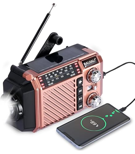 12000mAh Emergency Weather Radio, Hand Crank Solar Portable AM/FM/NOAA Radio With 2 Solar Panels 3 Charging Methods SOS Alarm 3 Mode Flashlight Phone Charger Compass Reading Lamp
