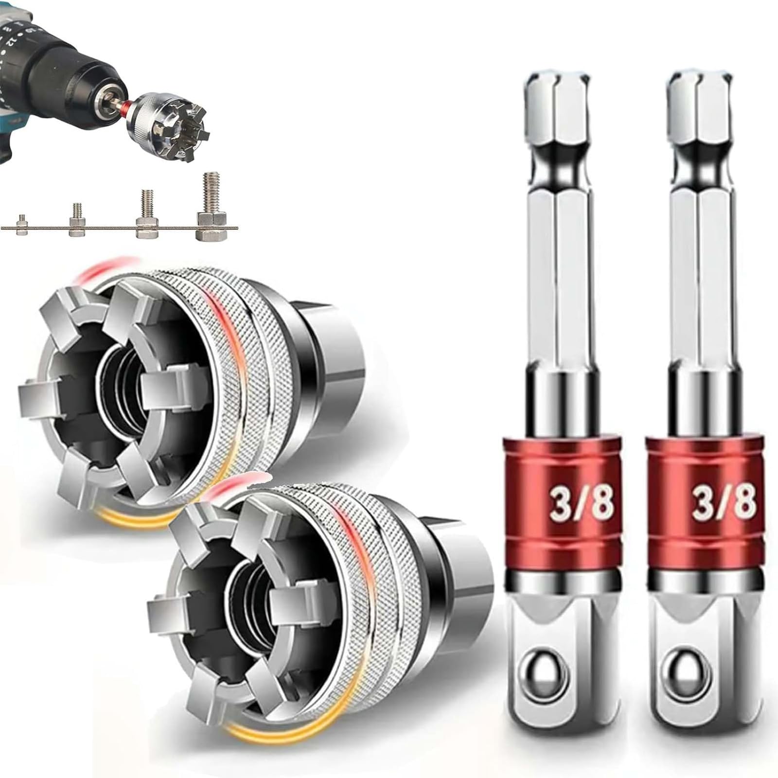 Photo 1 of (2PCS) Multi-Function Universal Socket Wrench Tool - Universal Maintenance Tool, 10-19mm Universal Adjustable Socket Wrench