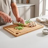 LARHN 3-Piece Bamboo Chopping Board Set 34x22/29x19/24x16 cm Thick 1.5 cm view 8