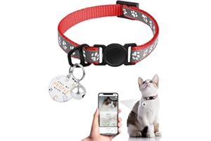 FURRIGO Cat Collar Breakaway with QR Code Name Tag, Reflective Kitten Collars with Bell, Cat ID Tag Personalized, Ultra-Durable, Adjustable, Quick Release, Fits Most Girl Boy Small Large Cats (8''-13.3'')