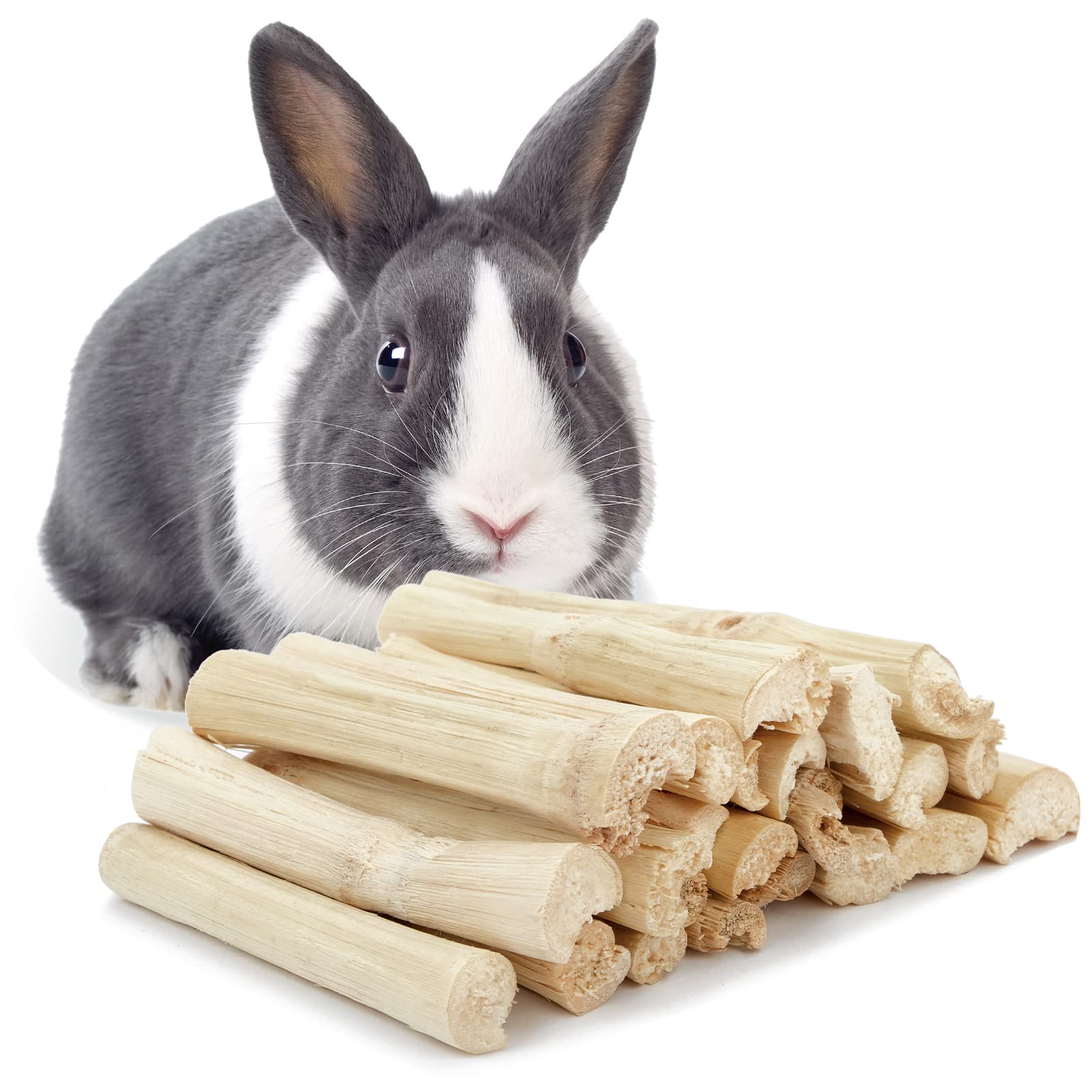 Niteangel Natural Timothy Hay Sticks, Timothy Molar Rod for Rabbits, Chinchilla, Guinea Pigs and Other Small Animals (Sweet Bamboo) — image 1