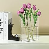 Alpharan Book Vase for Flowers Home Décor,Flower Vase Artistic and Cultural Flavor Decorative Vase Acrylic Clear Vase for Hom