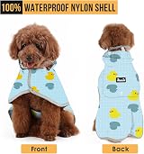 SlowTon Dog Raincoat Waterproof Hooded Jacket with Reflective Strip view 3