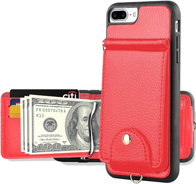 Amazon Co Jp Lameeku Iphone 8 Plus ウォレットケース Iphone 7 Plus カードホルダーケース 耐衝撃 二つ折り スリム レザー フロントポケット ウォレットケース マネークリップ付き Iphone 7 Plus Iphone 8 Plus 5 5インチ ブラック Ht 7p Qjqb Electronics Cameras