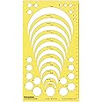 Traceease Geometric Drafting Circle Radius Template Drawing Stencil, Designing Template Measuring Ruler