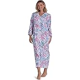 Miss Elaine Women's Interlock Knit Robe, Long Sleeves and Pockets, Front Zipper, Sleepwear and Loungewear