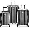 DELSEY PARIS Helium Aero Hardside Expandable Luggage with Spinner Wheels, Titanium, 3-Piece Set (21/25/29)