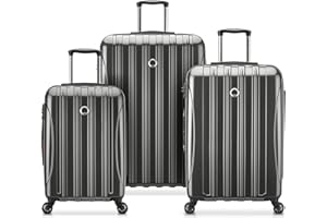 DELSEY PARIS Helium Aero Hardside Expandable Luggage with Spinner Wheels, Titanium, 3-Piece Set (21/25/29)