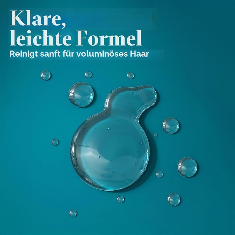 Biotin & Collagen Shampoo (385 ml), kräftigendes Haarshampoo für feines & dünnes Haar, mit Vitamin B7 Biotin & Kollagen, ohne Sulfate