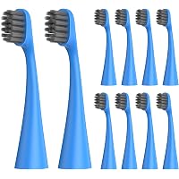 Replacement Brush Heads Compatible With Rtauys M5 Sonic Electric Toothbrush, 10 Count, Black...
