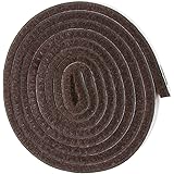 Self-Stick Heavy Duty Felt Strip Roll for Hard Surfaces (1/2" x 60"), Brown