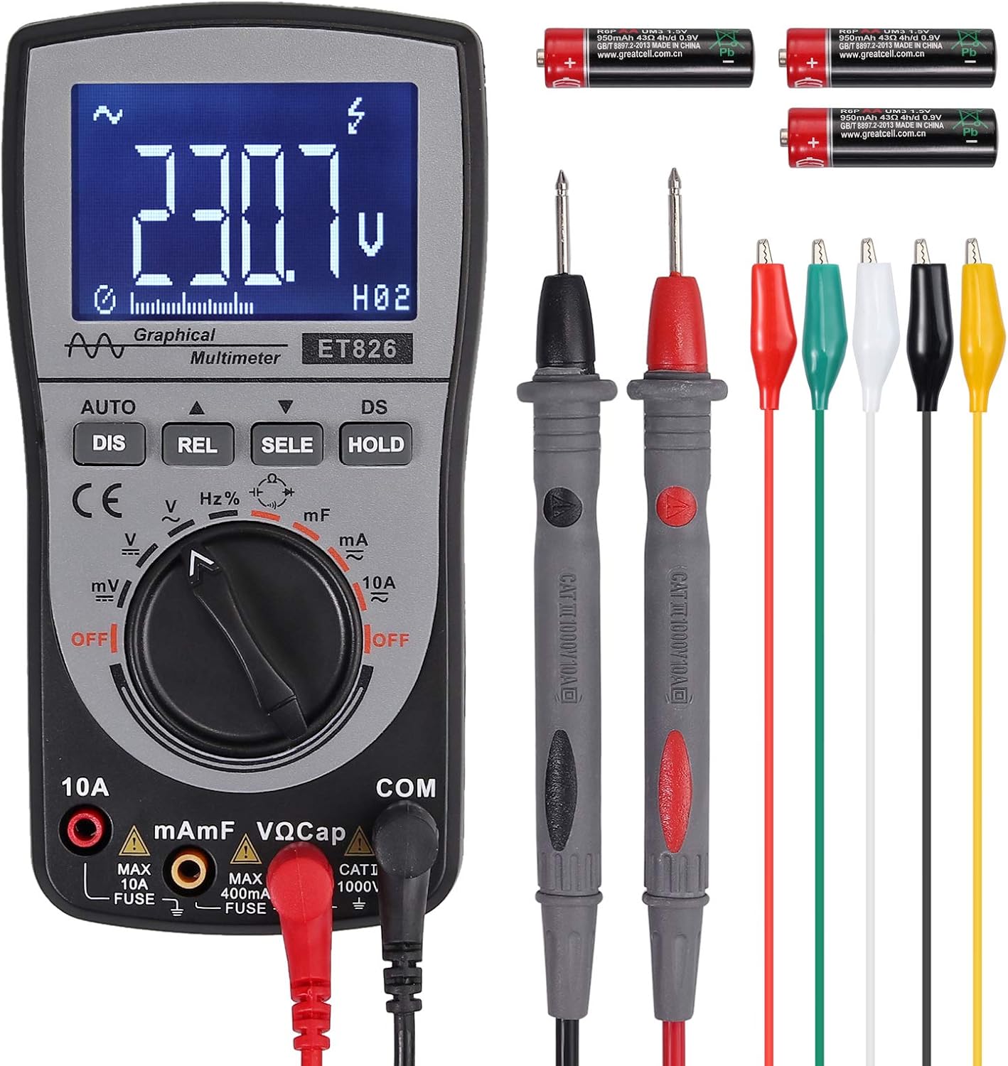 Proster Oscilloscope Multimeter 4000Count Intelligent Oscilloscope