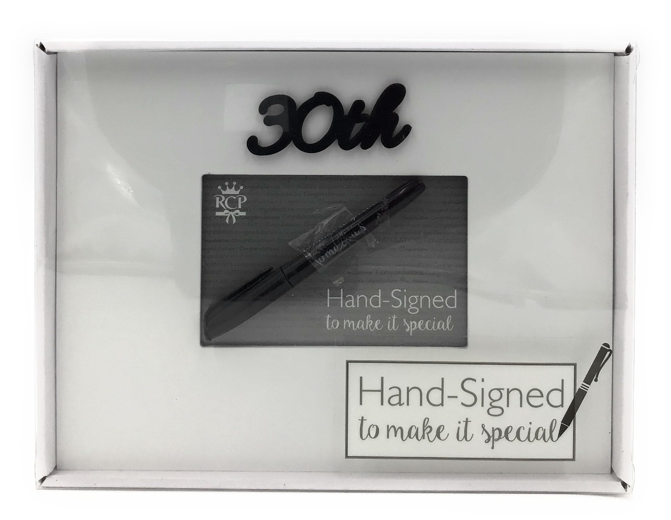 Royal County Products '30th' Party Freestanding Hand-signed Celebration Frame