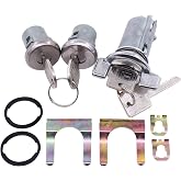 MOTOKU Ignition Switch and Door Lock Cylinder Kit | for Chevy, GMC, Pontiac, Cadillac, Buick, 1979-1999, Tumbler with Keys