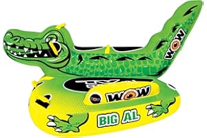 WOW Sports WOW World of Watersports Big Al Jr. 1 2 3 or 4 Person Inflatable Towable Tube for Boating, 19-1070