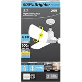 Feit Electric LED Garage Light, Multiple Adjustable Panels, E26 Base, Ideal for Garage, Workshop, Shed, 25,000-Hour Lifetime