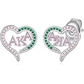 AKA/ZPB/DST Sorority Gifts for Women 925 Sterling Silver Sorority Paraphernalia Gifts Jewelry for Women