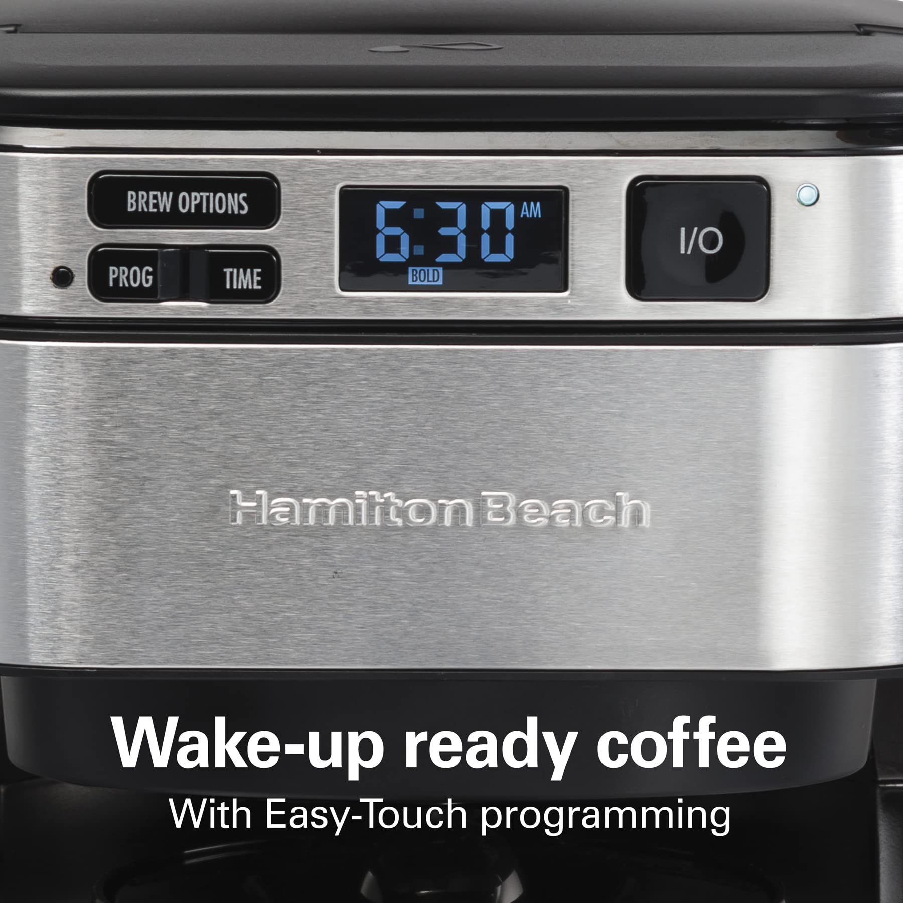 Hamilton Beach Programmable Coffee Maker, 12 Cups, Front Access Easy