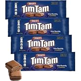 Tim Tam Milk Chocolatey Cookies, Extra Chocolatey Flavor, 200 Grams, 4 Pack | Imported from Australia by Arnott's, 3 Irresitable Layers, Two Crunchy Cookies with a smooth cream centre, chocolatey coating