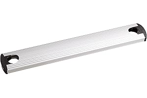 Stromberg Carlson 8540-NTB Universal Exterior RV Ladder Drilled-Out Aluminum Tread, End Caps and Screws, Silver