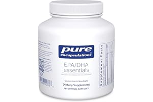 Pure Encapsulations EPA/DHA Essentials - Fish Oil Concentrate Supplement to Support Cardiovascular Health - Premium EPA & DHA Supplement with Omega 3 - 180 Softgel Capsules