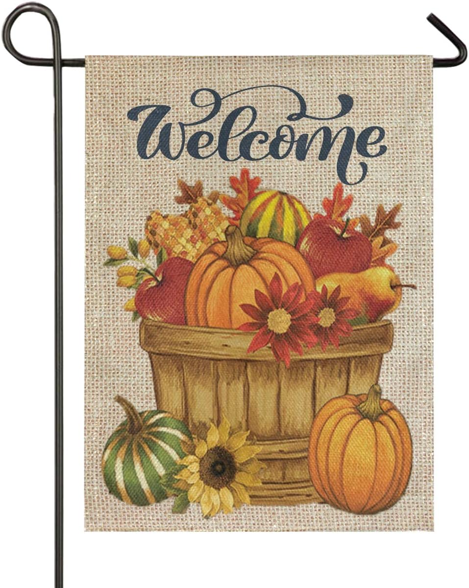 Best Pumpkin Sunflower Garden Flag