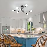 Comely Modern Sputnik Chandelier 6-Lights E27 Black Ceiling Light view 3