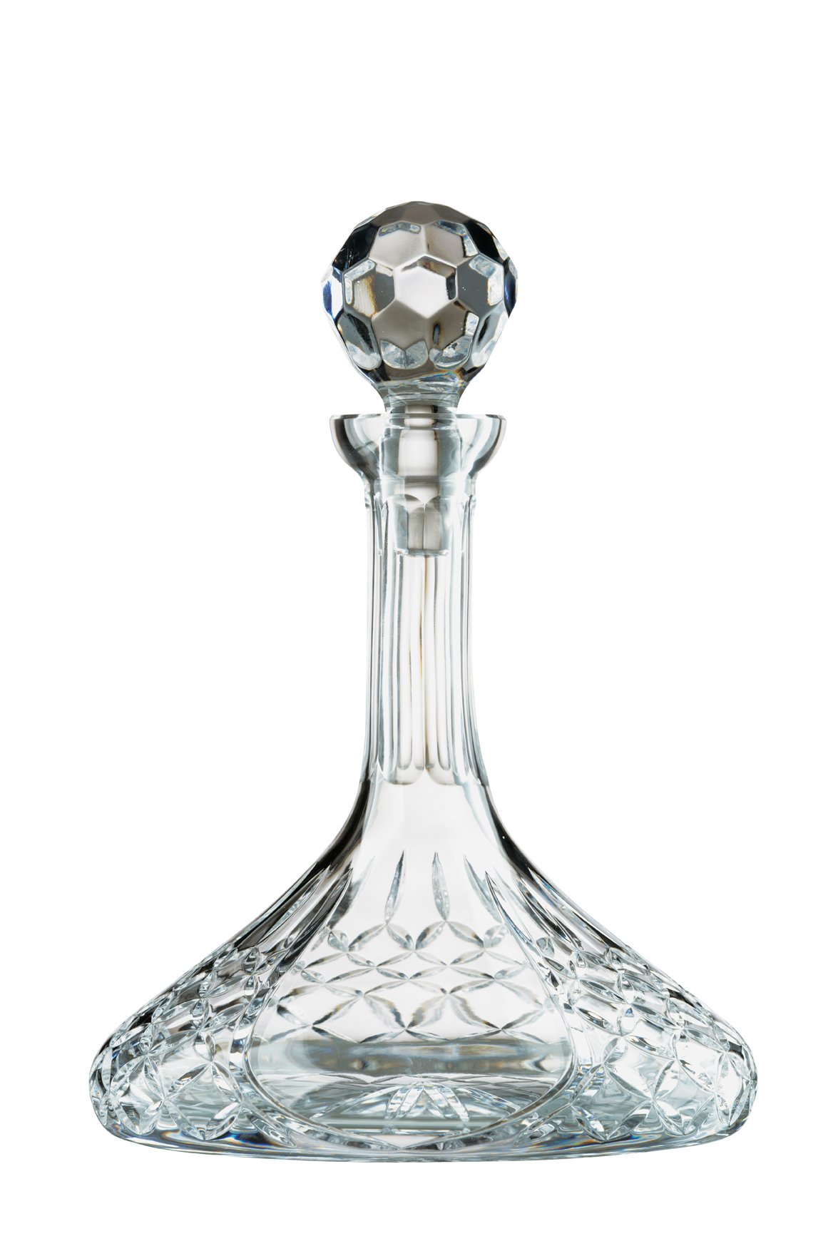Dornberger - Dorchester Ships Decanter - 950 ml - 24% Lead Crystal - Fully Cut Decanter and Stopper for Wine, Bourbon, Whiskey - Made in Europe