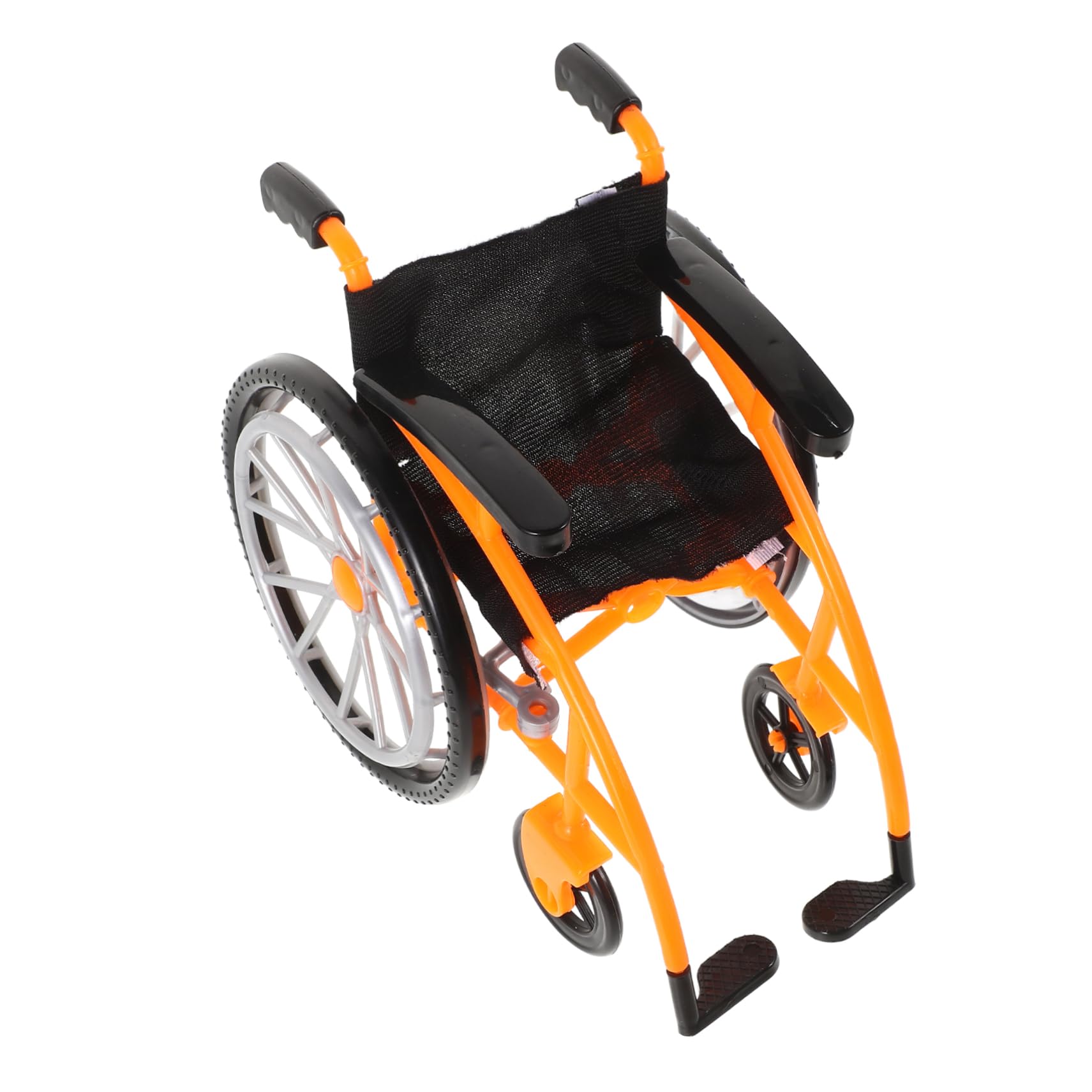 Milisten Foldable Dolls Wheelchair and Mini Crutches Set Realistic Dollhouse Medical Accessories for Pretend Play and Empathy Education