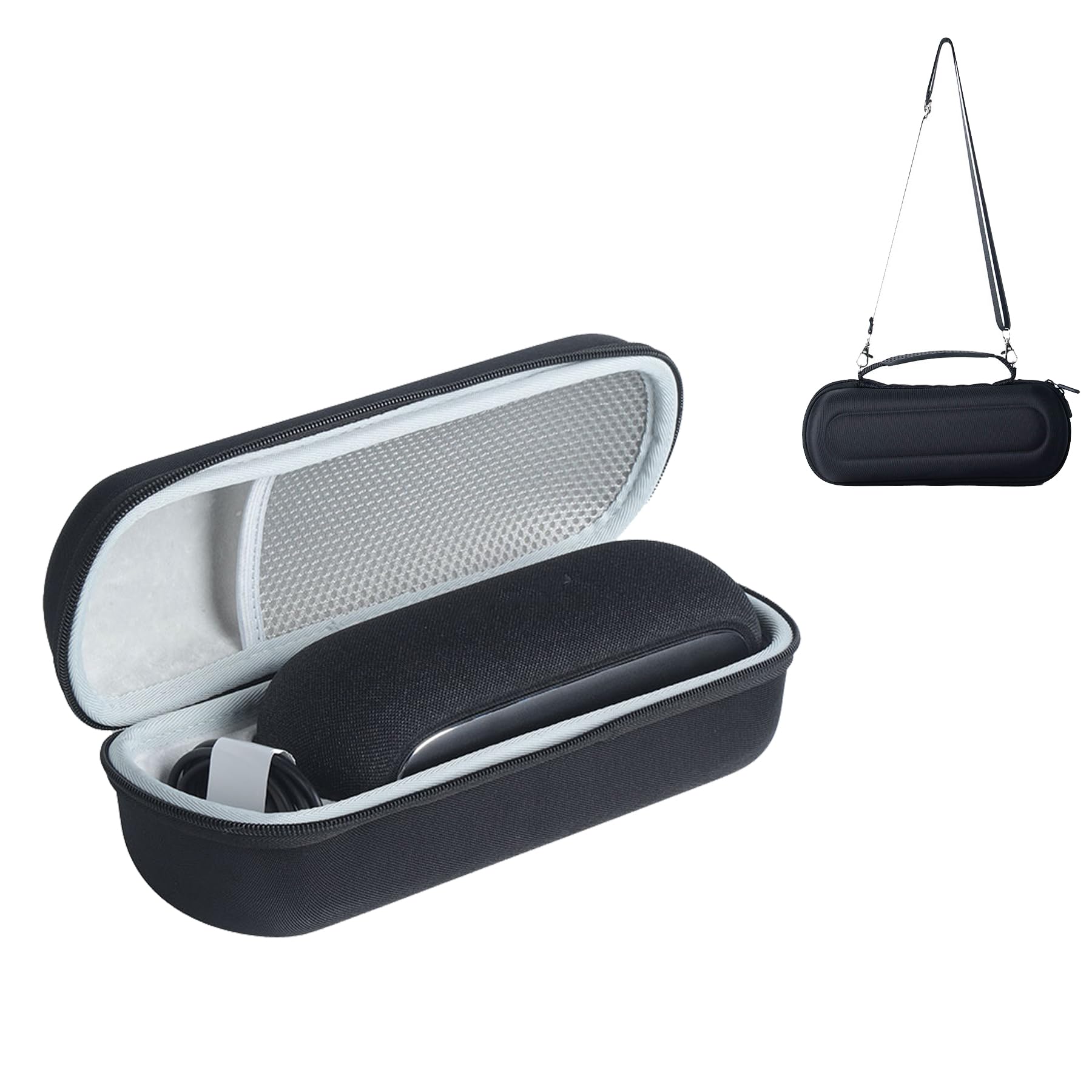 ZLiT Harman Kardon Luna Speaker Case, Hard Shell Travel Case with Shoulder Strap (Inner Grey)