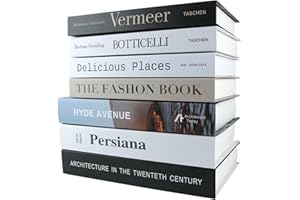 PTShadow 7 Pcs Decorative Books for Home décor,Black and whiteshelf Decor Accents Library décor for Home Sweet Stacked Books