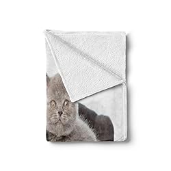 Ambesonne Dog and Cat Throw Blanket, Neapolitan