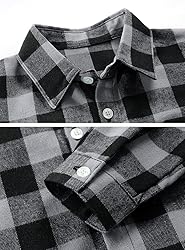 SANGTREE Boys Flannel Shirt Long Sleeve Button Down