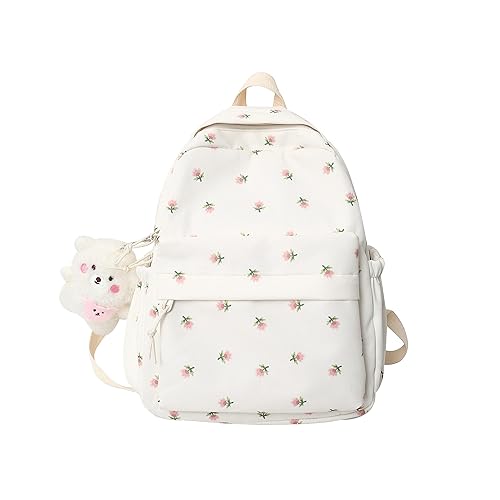 ZFOFLIK Small Flower school bag for Teen Girls Kawaii Floral