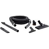 RecPro RV Central Vacuum Accessories Set | 7' Expandable Hose, Combo Rug/Floor Tool, Crevice Nozzle, Upholstery Tool, Dusting Brush