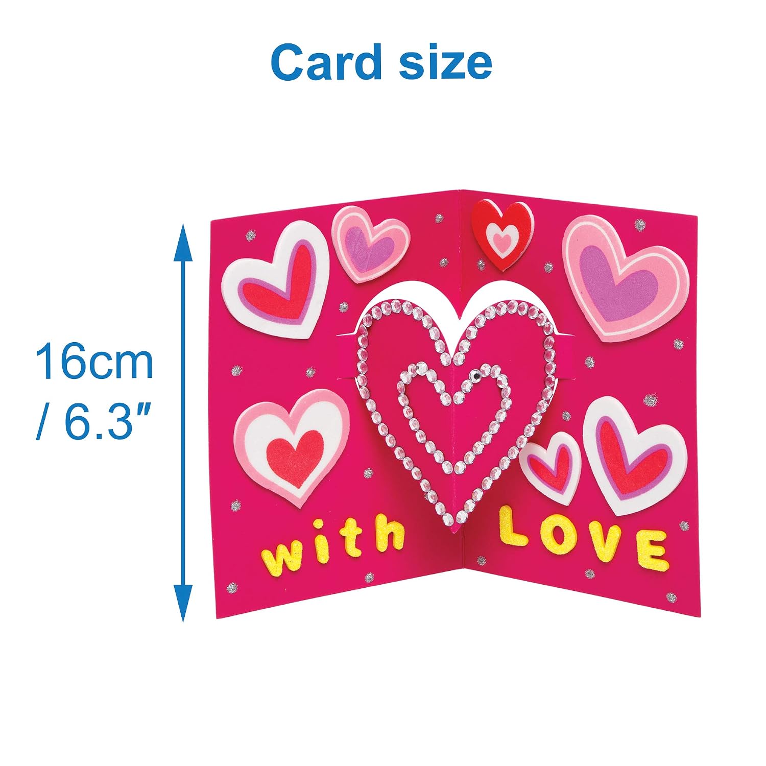 Baker Ross AX693 Heart Cards, Pack of 10, Great for Arts and Crafts for Kids to Decorate for Mother's Day, Valentine’s Day - Image 5