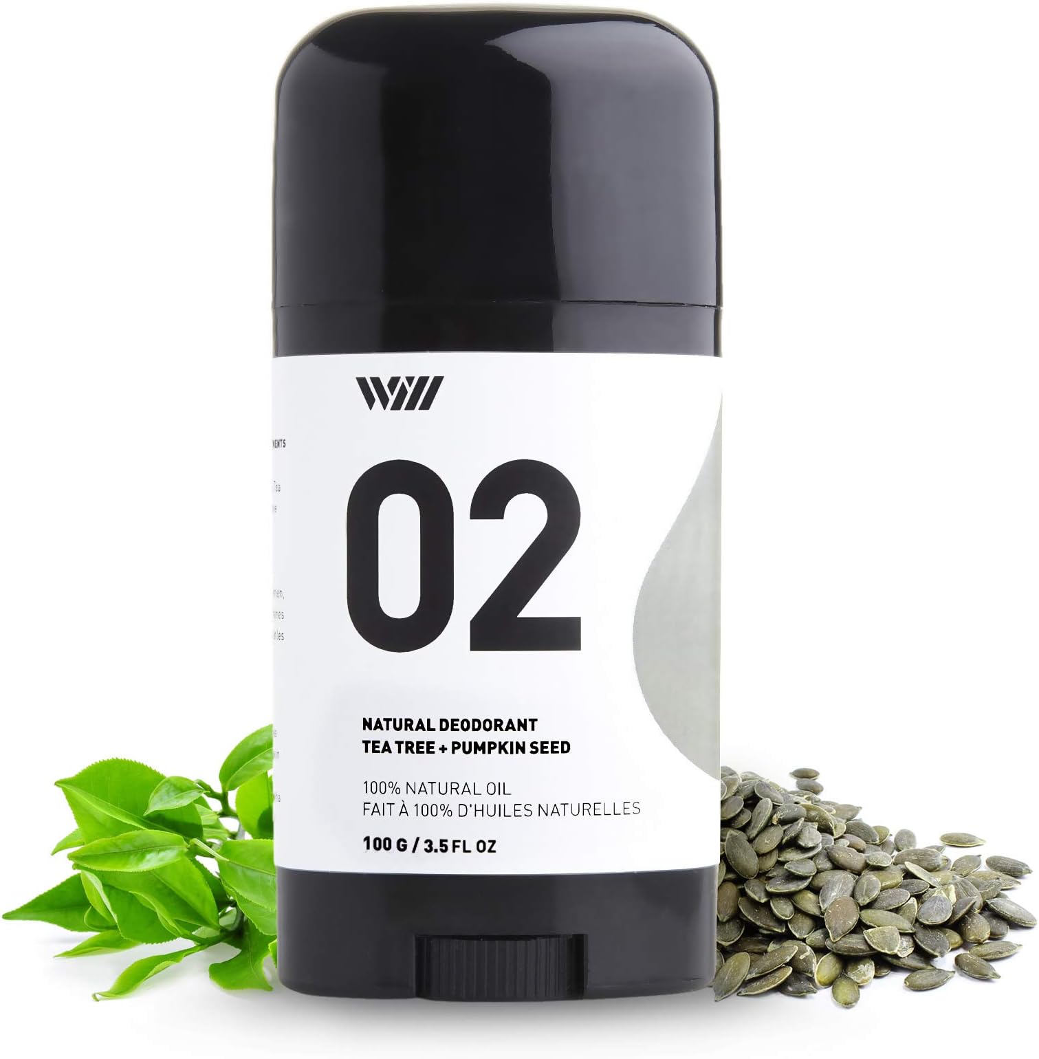 02 Natural Deodorant Stick, Aluminum Free Deodorant, Paraben Free Deodorant Stick, 24-Hour Protection Underarm Deodorant (Tea Tree and Pumpkin) - Way of Will