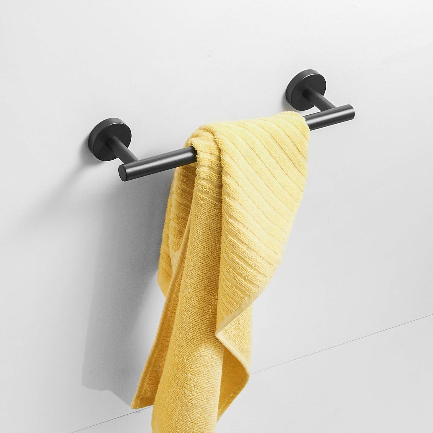 Leekayer Single Towel Bar Black Finish Stainless Steel 30 cm Bathroom Towel Racks Wall Mount