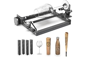 Mecpow G3 Pro Laser Rotary Roller for Engraving Round Objects with Adjustable Y-Bracket, Compatible with Almost All Laser Engraving Machines, Laser Rotary Roller with Height Increase Bracket