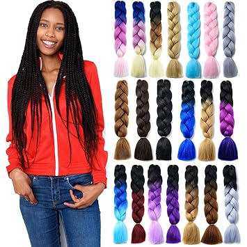 Amazon Com Ombre Jumbo Braids 100 Kanekalon Synthetic Braiding