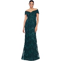 green emerald velvet dress Xscape Evenings Casey Floral Chiffon Halter Neck Dress 6913X